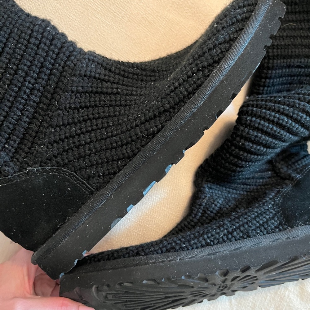 UGG Black Knit Button Boots - Picture 3 of 5